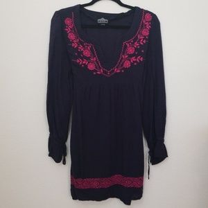 Navy blue and pink dress